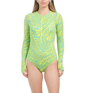NWT Trina Turk Trellis One Piece Swim Rashguard sz. L